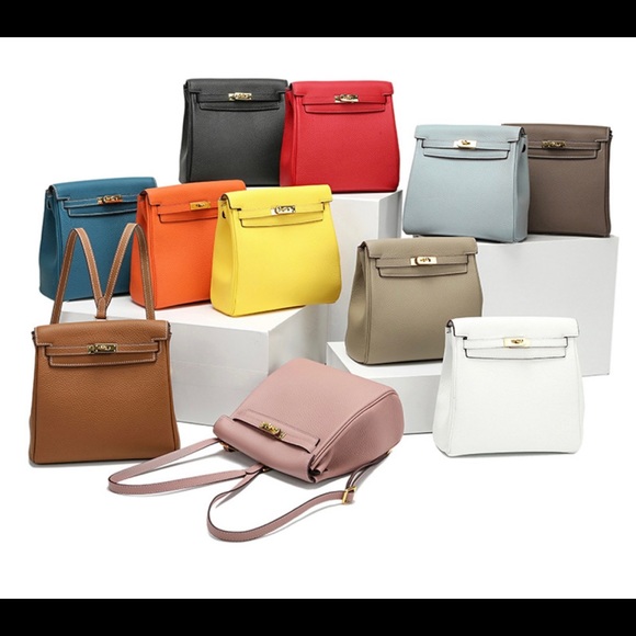 New Camel High Quality Genuine Leather Backpack Shoulder Bag Rucksack Travel - Picture 15 of 16